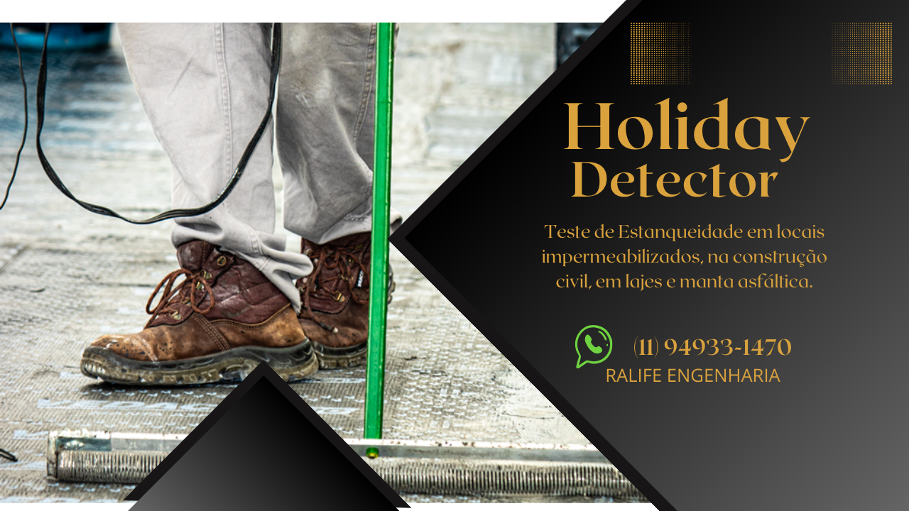 A Ralife Engenharia apresenta o Holiday Detector como a melhor solução para testes de estanqueidade em lajes, garantindo proteção contra infiltrações.